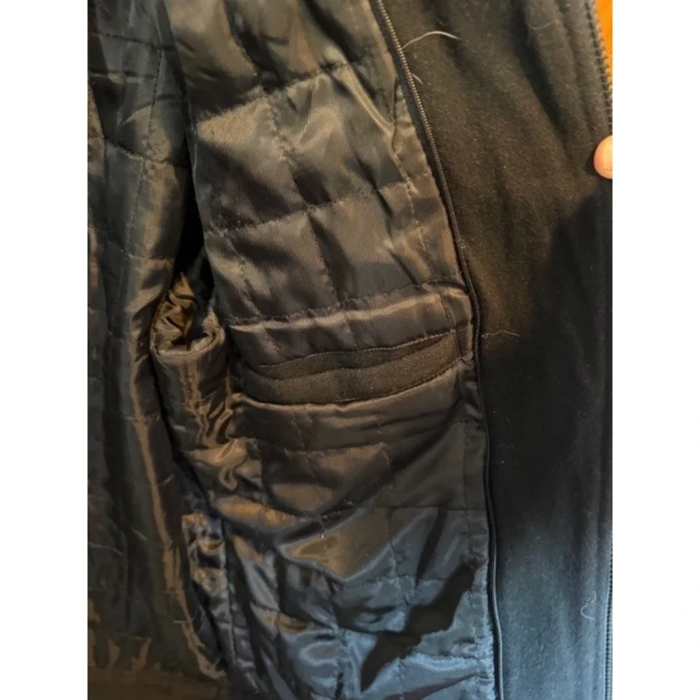 GUESS Men's Black Military Style Full Zip Wool Blend Jacket Size‎ XL Y2K